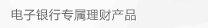电子银行专属理财产品